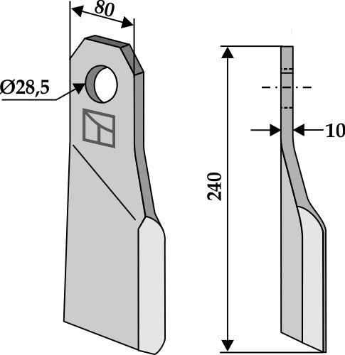 Schlegel 240x80mm - links