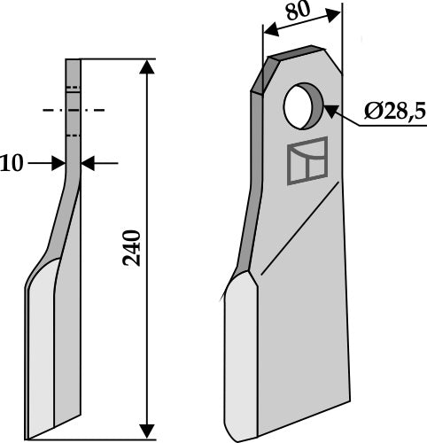 Schlegel 240x80mm - rechts
