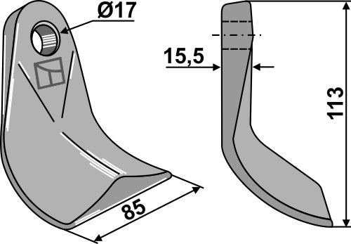 Messer 113x85mm