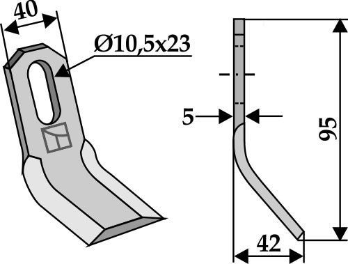 Y-Messer 95x40mm