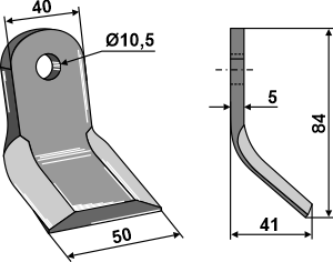Y-Messer 84x40mm