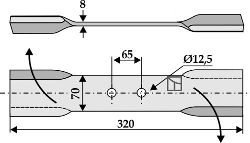 Mähermesser 320mm - rechts
