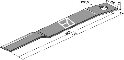 Mähermesser 710mm - rechts