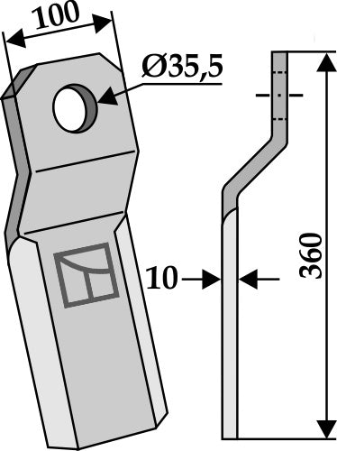 Mulchmesser 360x100mm