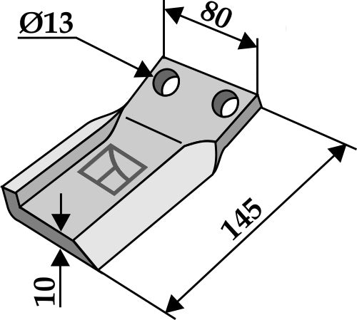 Wechselklinge 145x80mm, links
