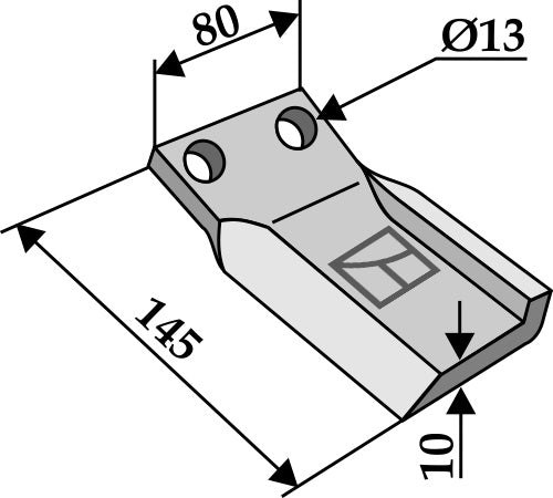 Wechselklinge 145x80mm, rechts