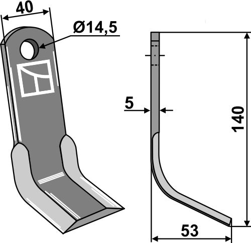 Y-Messer 140x40mm