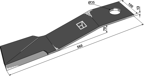 Mähermesser 560mm - links