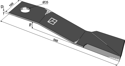 Mähermesser 560mm - rechts