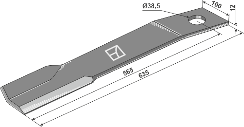 Mähermesser 635mm - links