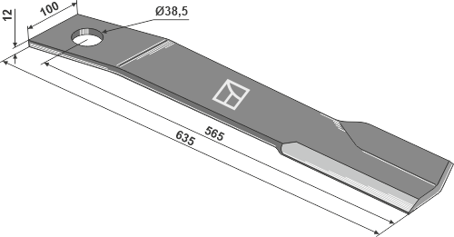 Mähermesser 635mm - rechts