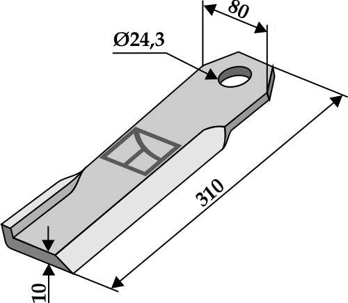 Schlegel 310x80mm - links - Alte Ausführung