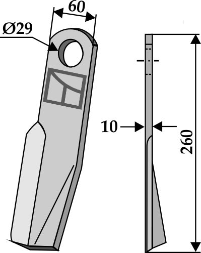 Schlegel 260x60mm - rechts