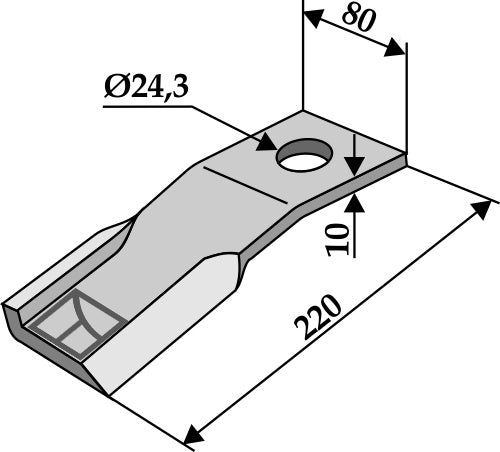 Schlegel 220x80mm - links