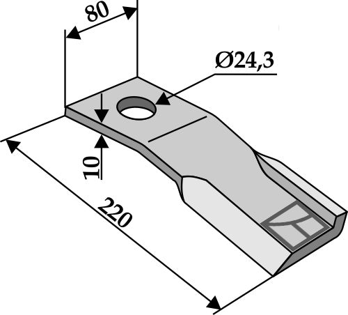 Schlegel 220x80mm- rechts