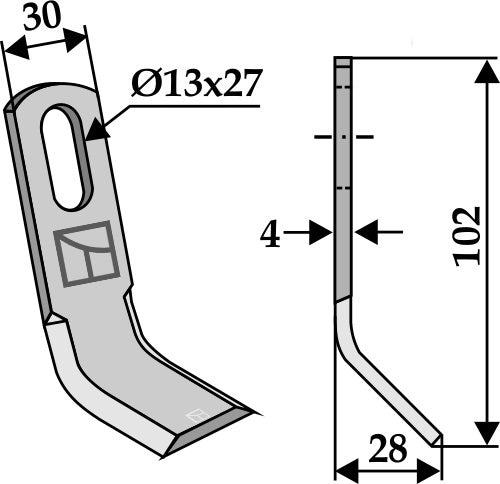 Y-Messer 102x30mm