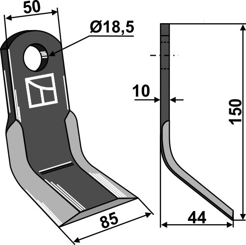Y-Messer 150x50mm