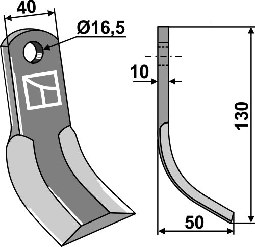 Y-Messer 135x40mm