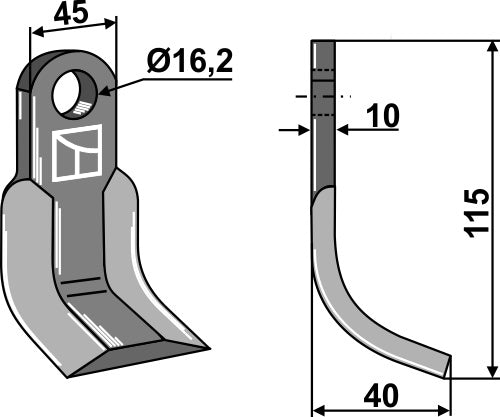 Y-Messer 115x45mm