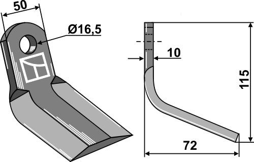 Y-Messer 115x50mm