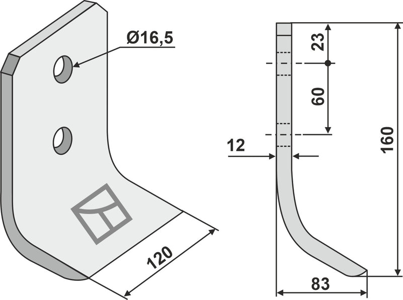 Messer für Grabenfräse
