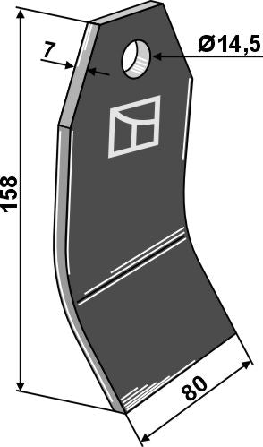 Messer 158x80mm