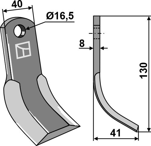 Y-Messer 130x40mm