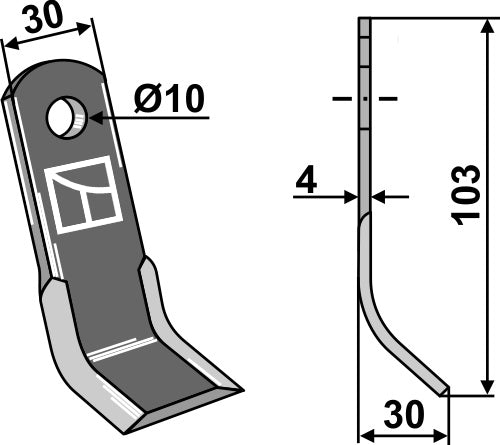 Y-Messer 103x30mm