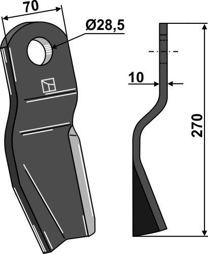 Schlegel 270x70mm - links