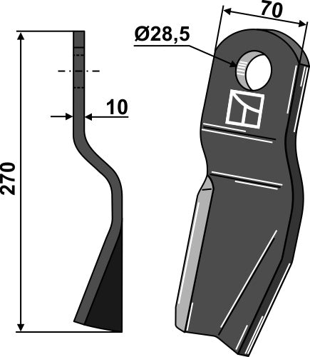 Schlegel 270x70mm - rechts