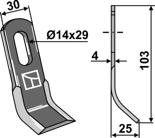 Y-Messer 103x30mm