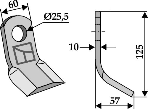 Y-Messer 125x60mm