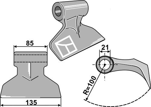 Hammerschlegel 135x85mm