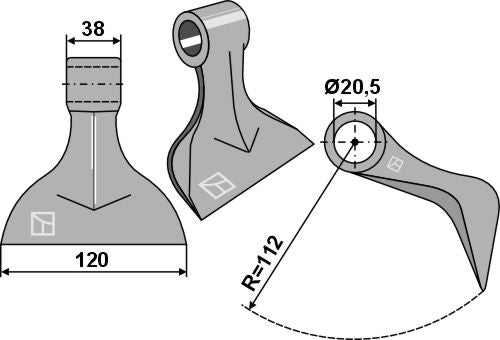 Hammerschlegel 120x38mm