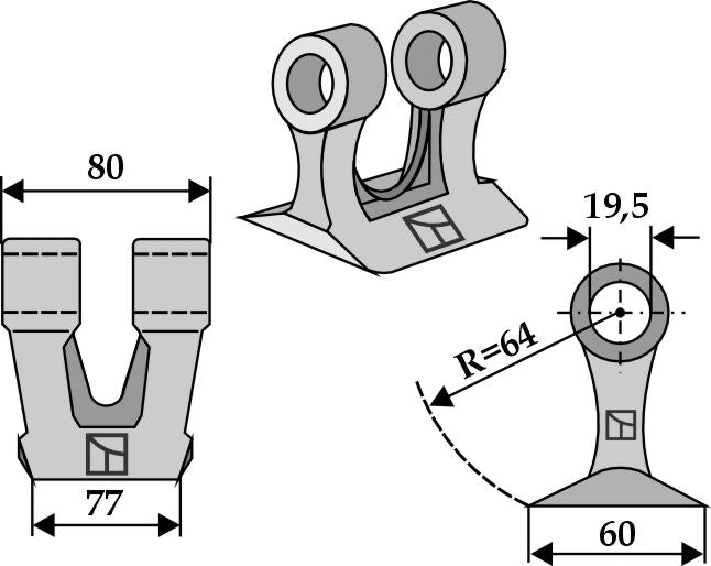 Hammerschlegel 74x80mm