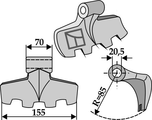 Hammerschlegel 155x70mm