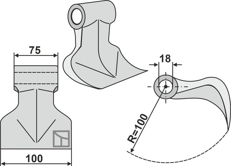 Hammerschlegel 100x75mm