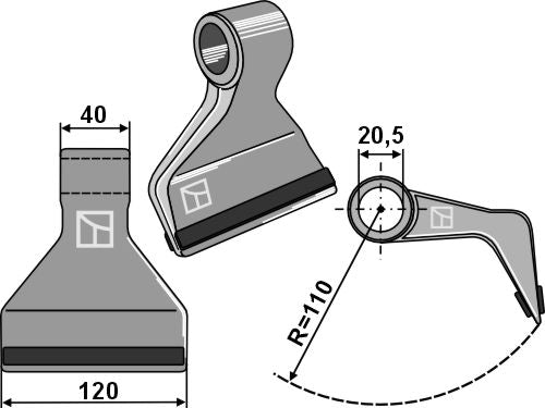 Hammerschlegel 120x40 - D20 - PTA Beschichtung