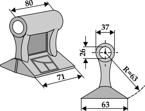 Hammerschlegel 71x80mm
