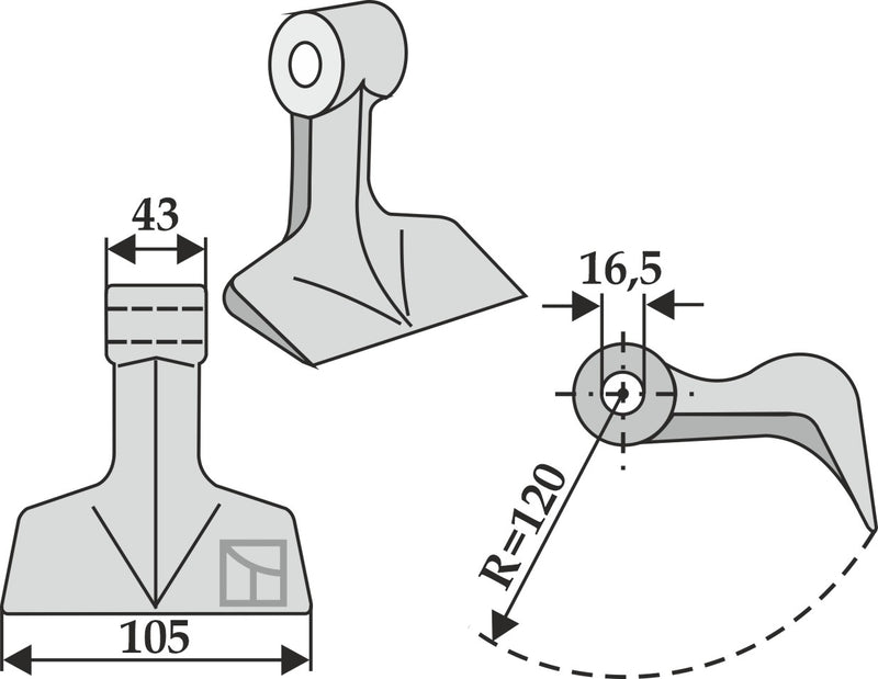 Hammerschlegel 105x43mm