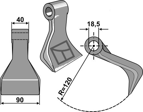 Hammerschlegel 90x40mm