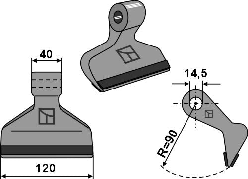 Hammerschlegel 120x40 mm - PTA