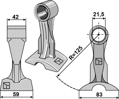 Hammerschlegel 59x42mm