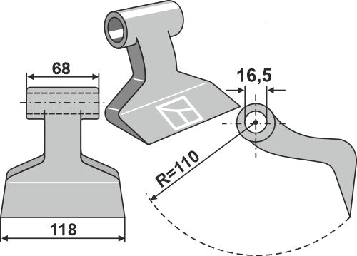Hammerschlegel 118x68mm