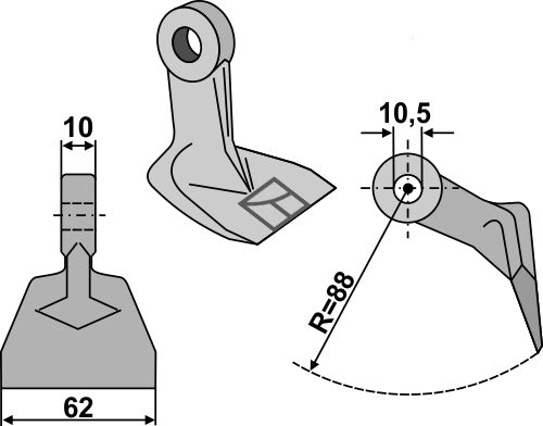 Hammerschlegel 62x10mm