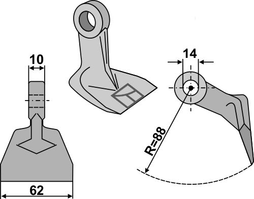 Hammerschlegel 62x10mm