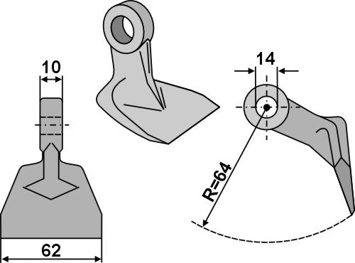 Hammerschlegel 62x10mm