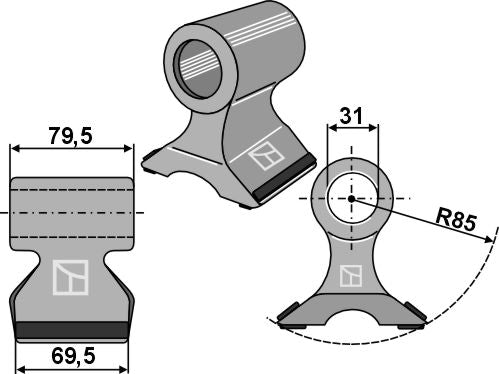 Hammerschlegel 69,5x79,5mm - PTA
