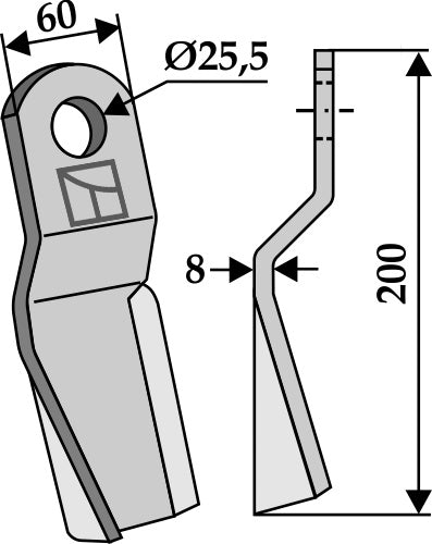 Mulchmesser 200x60mm
