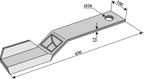 Mähermesser 650mm - rechts
